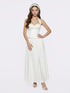 Edwina Satin Halter White Top