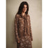 PLAYAPLY 26AW Frayed Jacquard Cardigan in Hazelnut
