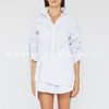 ACLER Striped Tie-Detail Pocket Shirt