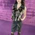 MARKGONG 26AW High-Neck Zip Knit Fur Vest in Gray