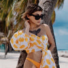 ACLER One-Shoulder Crop Top & Yellow Skirt