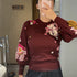 ZIMMERMANN Concert Intarsia Wool Sweater in Burgundy
