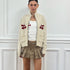 MARKGONG 26AW Cherry-Jacquard Knit Jacket in Ivory