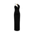 MOOD X MIURA Eve Black Asymmetric Ruched Knit Maxi Dress