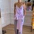 ACLER Lavender Draped V-Neck Camisole Top