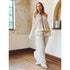 BING XIOUGN 26AW Drawstring Ruffle-Hem Top in Ivory