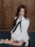 OLIVIA DUO 25AW Tie-Detail Draped Shirt