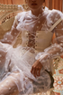 Claudia Ruffle Midi Tulle Dress White