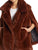 Camel Vegan Mink Tailoring Coat with Gemstone - Mulaner