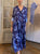 Claire Long Dress BIG CAMELIAS - Mulaner