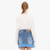 CORDUROY MIXED DENIM MINI SKIRT - Mulaner