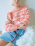 STRIPE WOOL PUFF PULLOVER